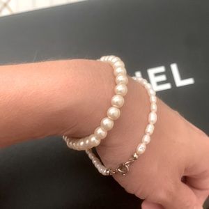 Faux pearl bracelets